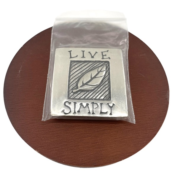 Basic Spirit Set of 4 Pewter Magnets - Live Simply, Love Fully and Laugh Ofter! - Picture 2 of 8